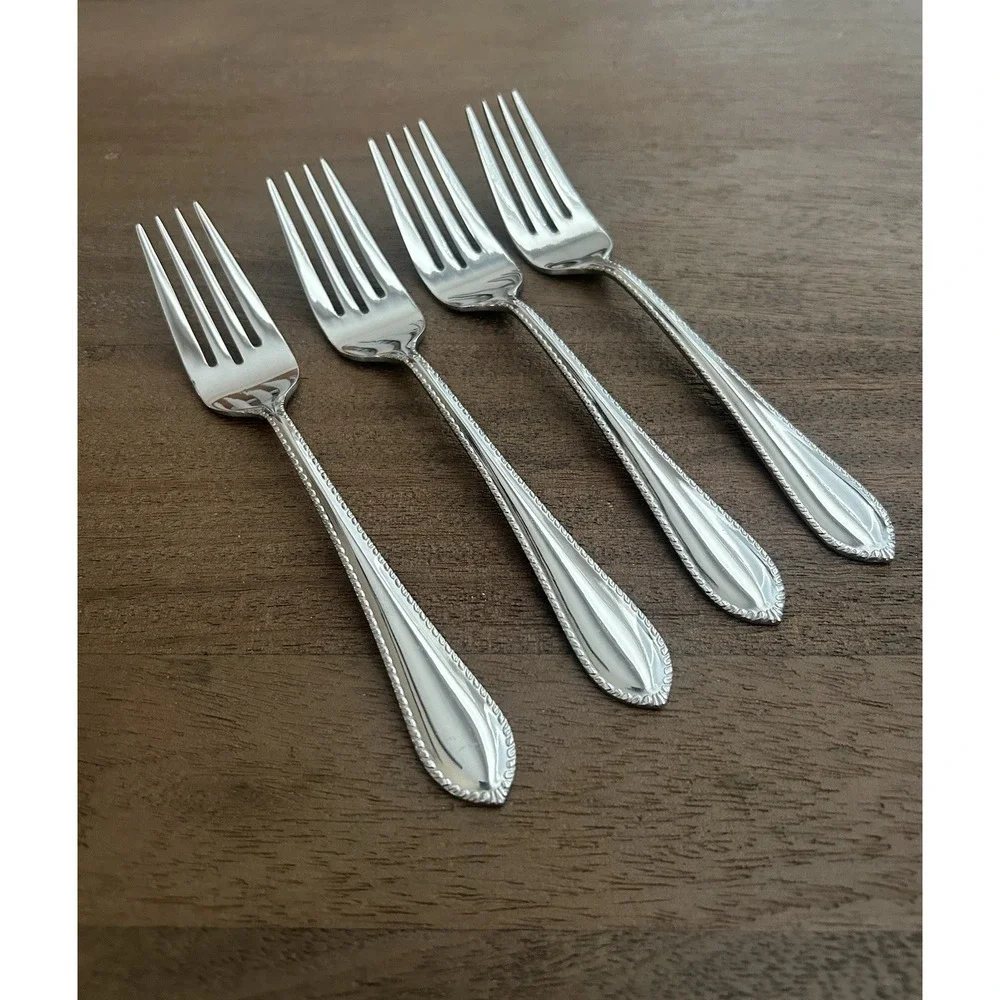 Reed & Barton Englefield Salad Forks Set Of 4 Stainless Glossy